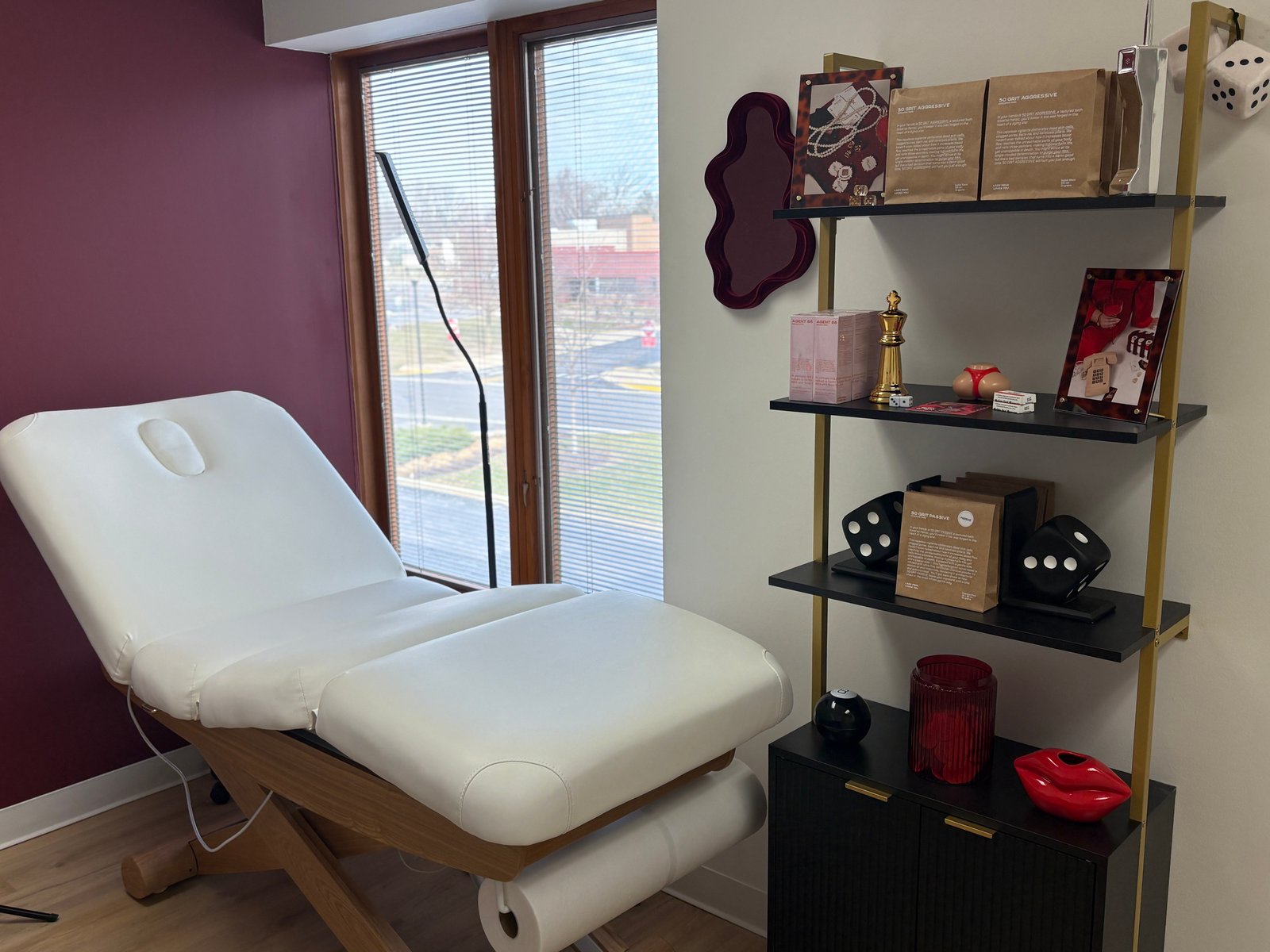 Waxing room interior designed for privacy and comfort in Naperville, IL